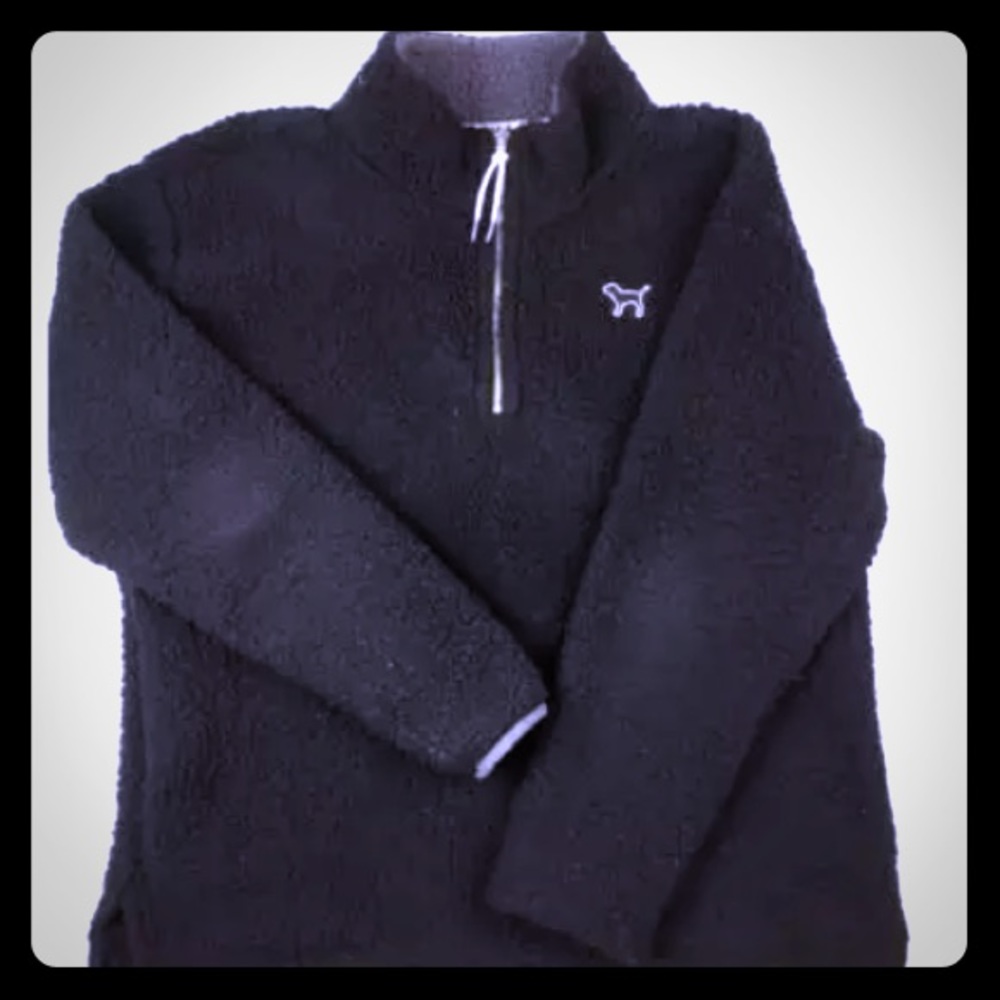 Victoria Secret Pink 3/4 zip Sherpa fleece